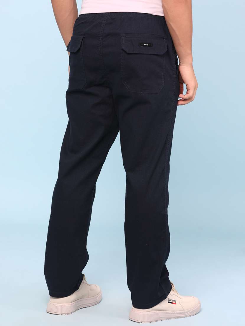 men solid mid rise regular fit cargo  - 22359224 -  Standard Image - 4