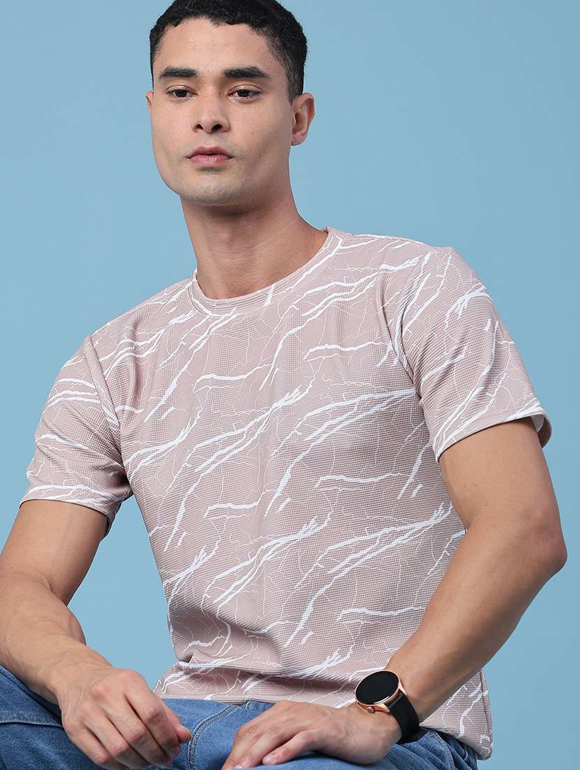men printed short sleeve regular fit t-shirt