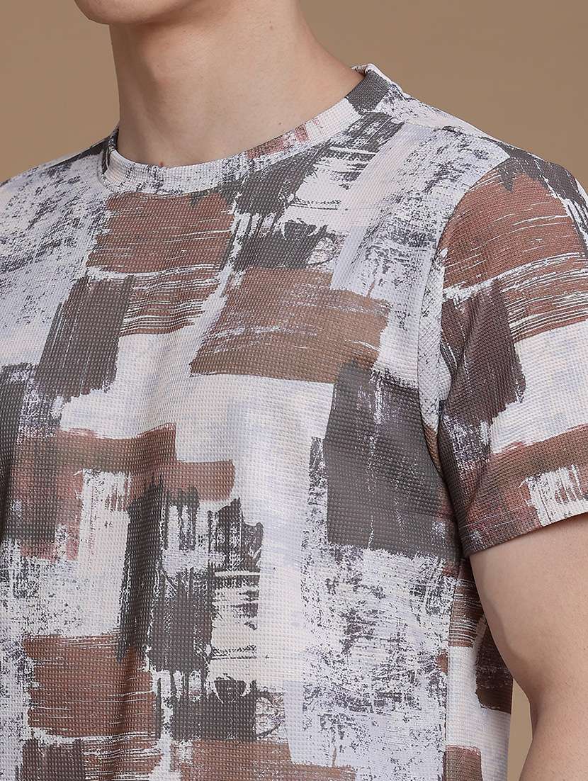men printed short sleeve regular fit t-shirt - 22359245 -  Standard Image - 1