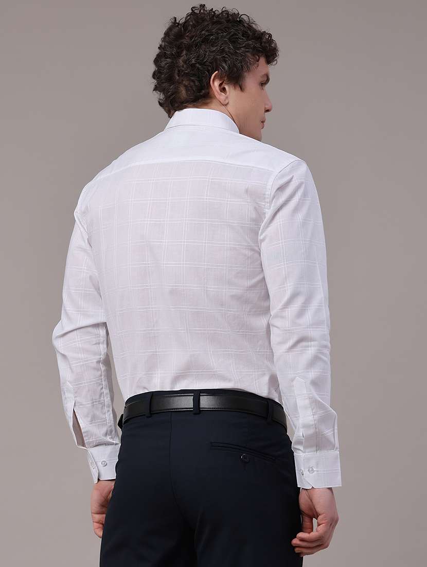 men checkered long sleeve slim fit formal shirt - 22359277 -  Standard Image - 4