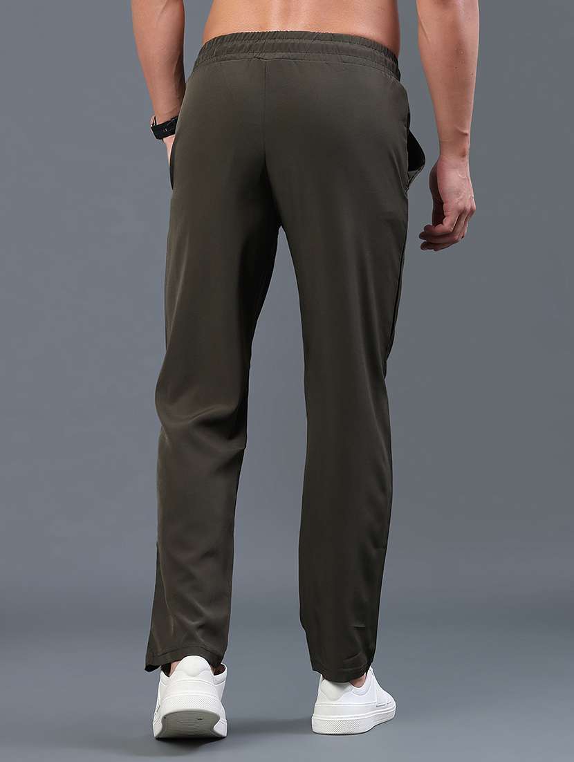 men solid mid rise track pant - 22359296 -  Standard Image - 4