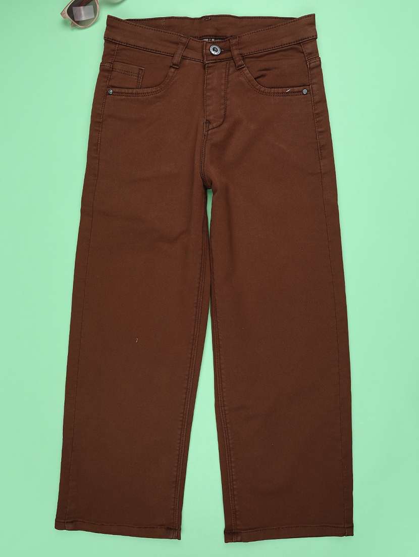girls plain mid rise straight fit jeans - 22359427 -  Standard Image - 1