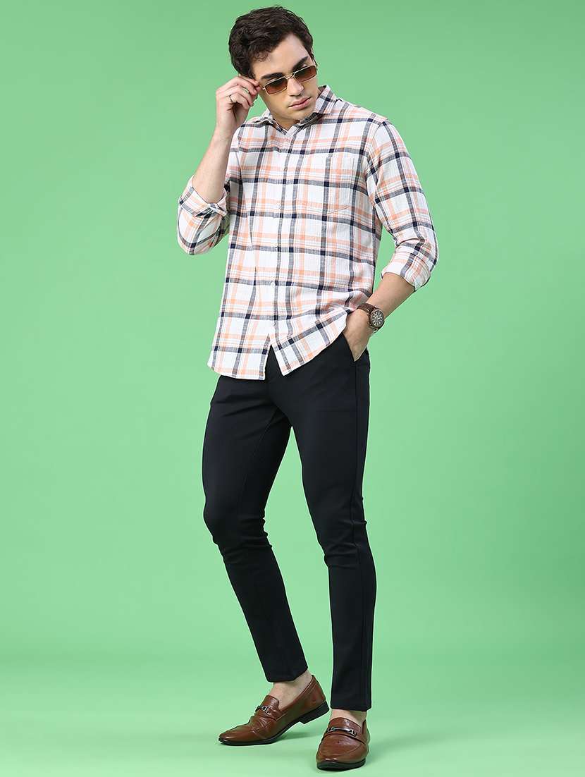 men checkered long sleeve regular fit casual shirt - 22359848 -  Standard Image - 4