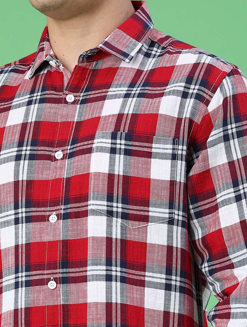 men checkered long sleeve regular fit casual shirt - 22359849 -  Standard Image - 1