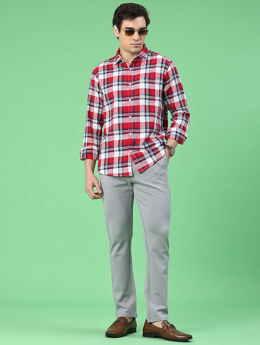 men checkered long sleeve regular fit casual shirt - 22359849 -  Standard Image - 4