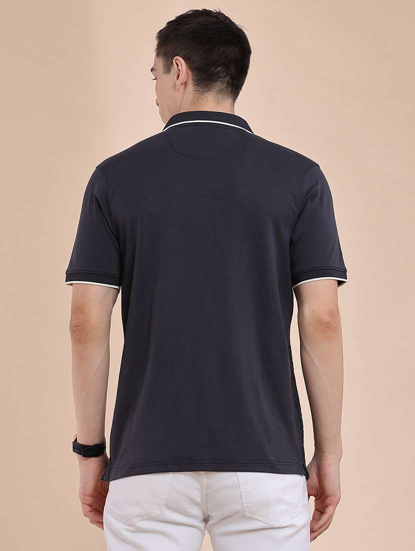 men self design short sleeve regular fit polo t-shirt - 22359909 -  Standard Image - 4