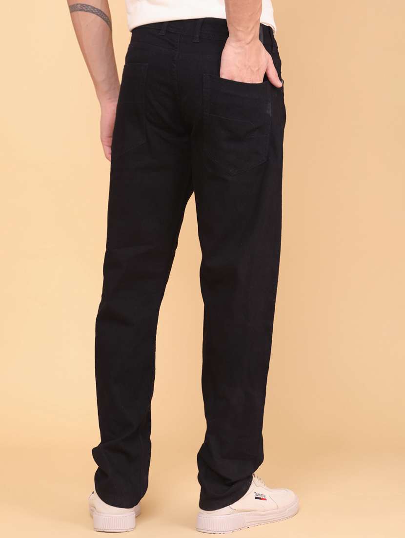 Men Plain Mid Rise Full Length Relaxed Fit Jeans - 22359917 -  Standard Image - 4