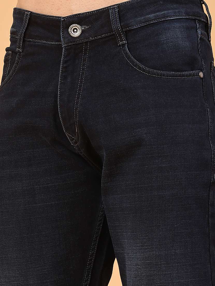 men washed mid rise full length slim fit jeans - 22359933 -  Standard Image - 1