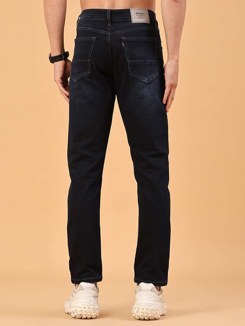 men washed mid rise full length slim fit jeans - 22359933 -  Standard Image - 4