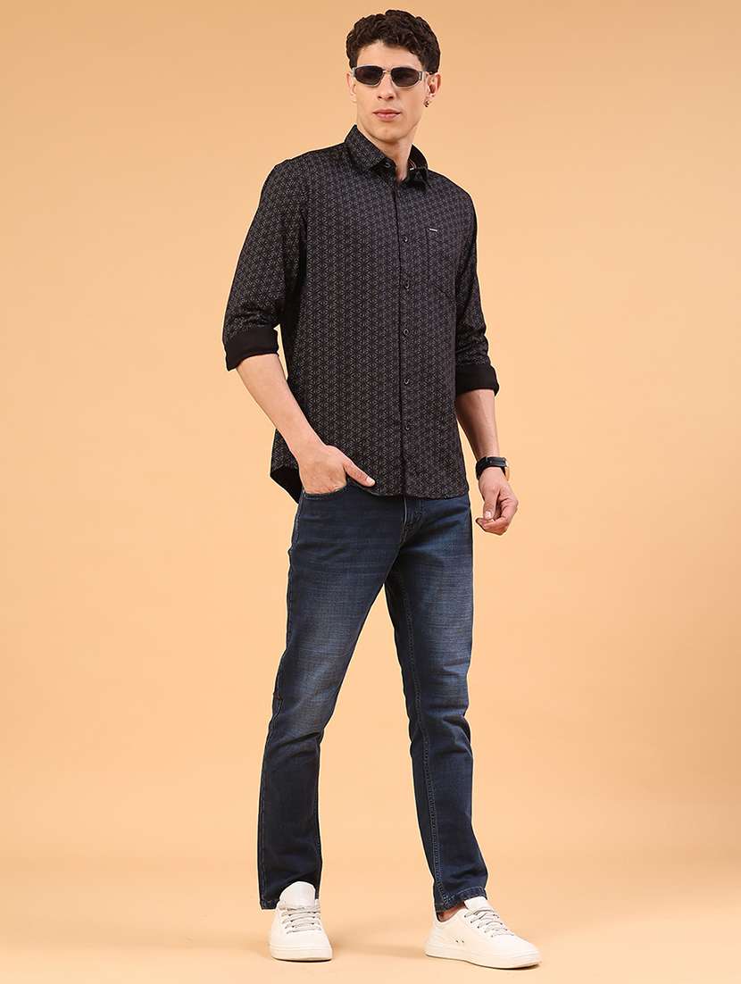 men washed mid rise ankle length slim fit jeans - 22359934 -  Standard Image - 4