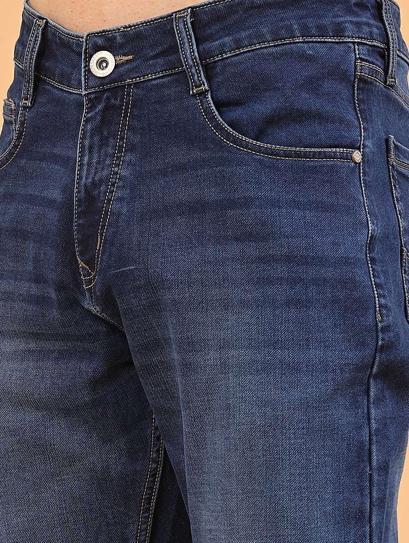 men washed mid rise full length slim fit jeans - 22359935 -  Standard Image - 1