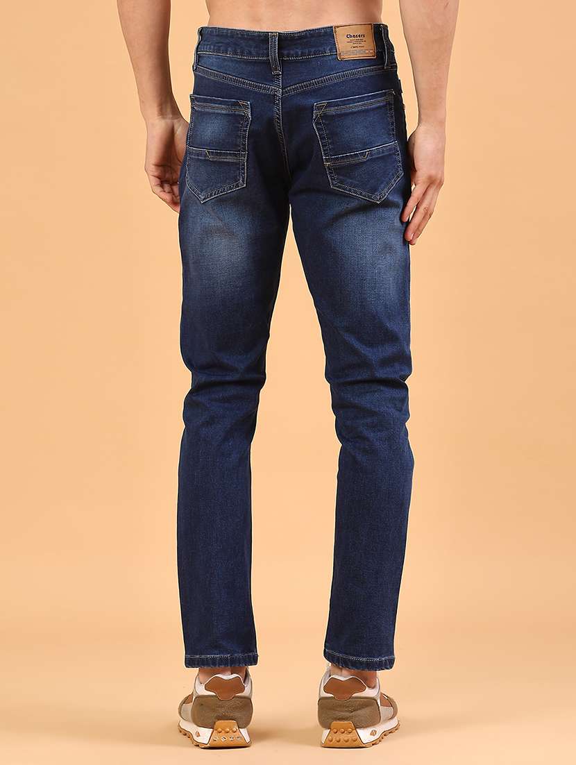 men washed mid rise full length slim fit jeans - 22359935 -  Standard Image - 4