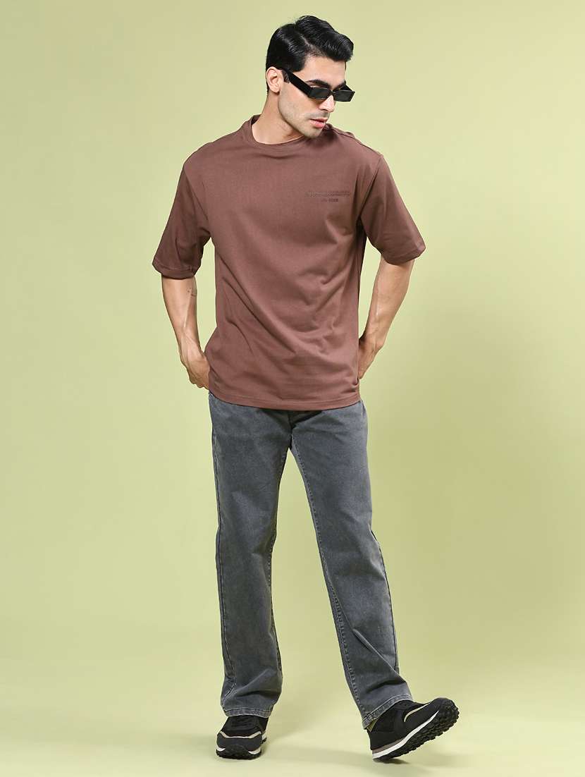 men plain mid rise full length straight jeans - 22359939 -  Standard Image - 4