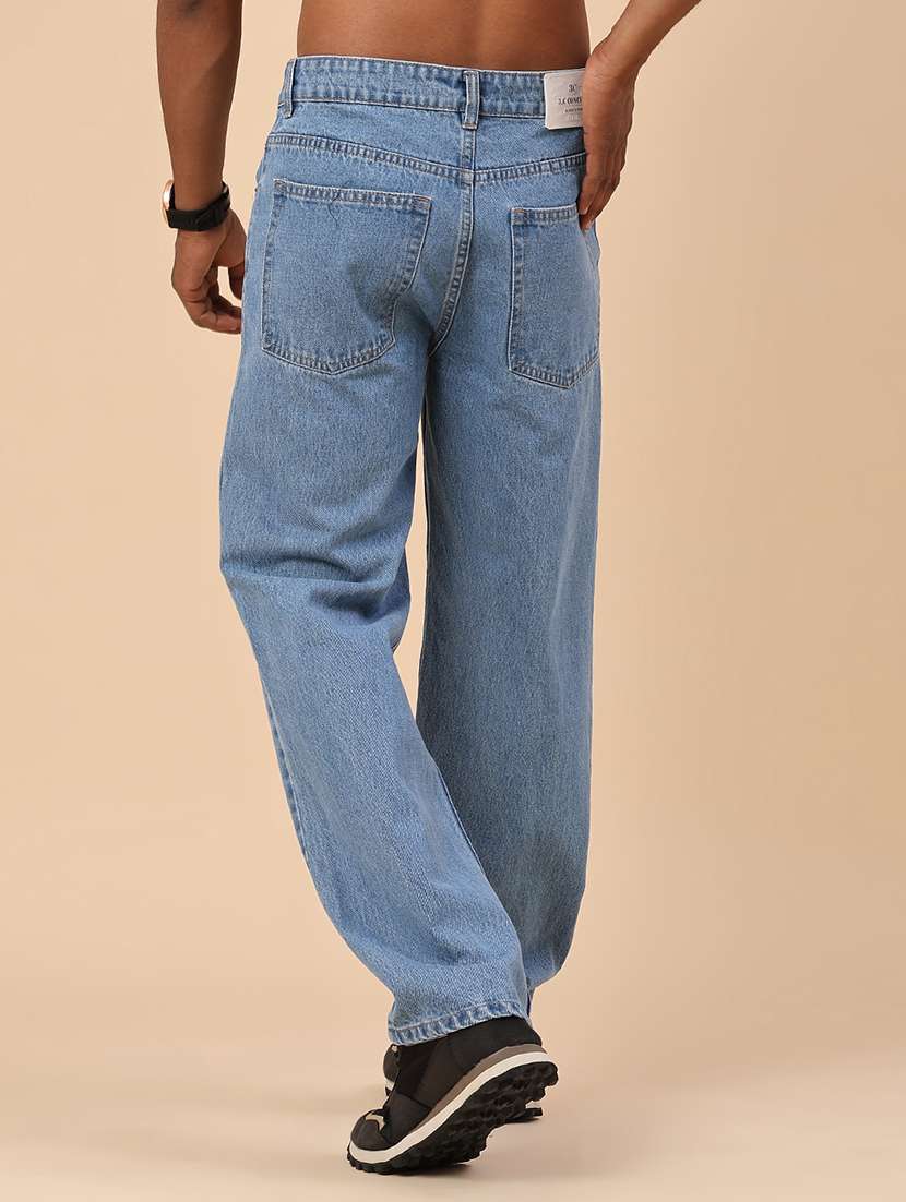 men plain mid rise full length straight jeans - 22359951 -  Standard Image - 4