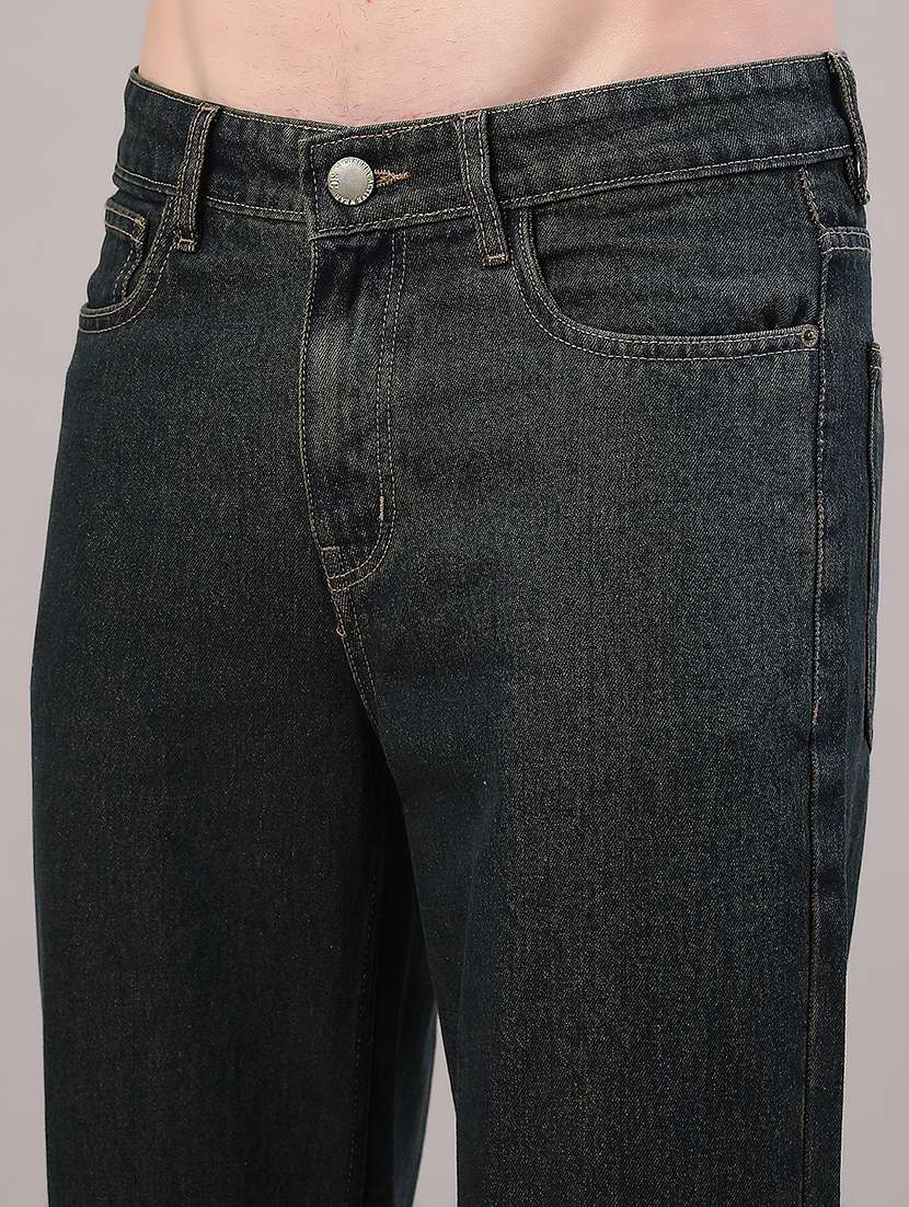 men plain mid rise full length straight jeans - 22359953 -  Standard Image - 1