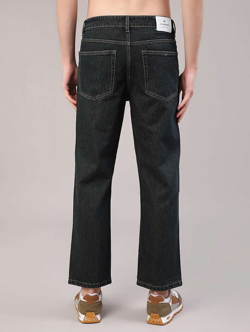 men plain mid rise full length straight jeans - 22359953 -  Standard Image - 4
