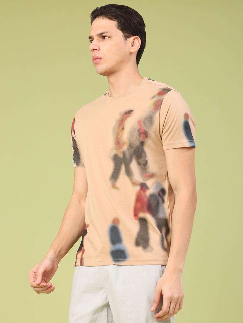 men printed short sleeve regular fit t-shirt - 22359997 -  Standard Image - 1