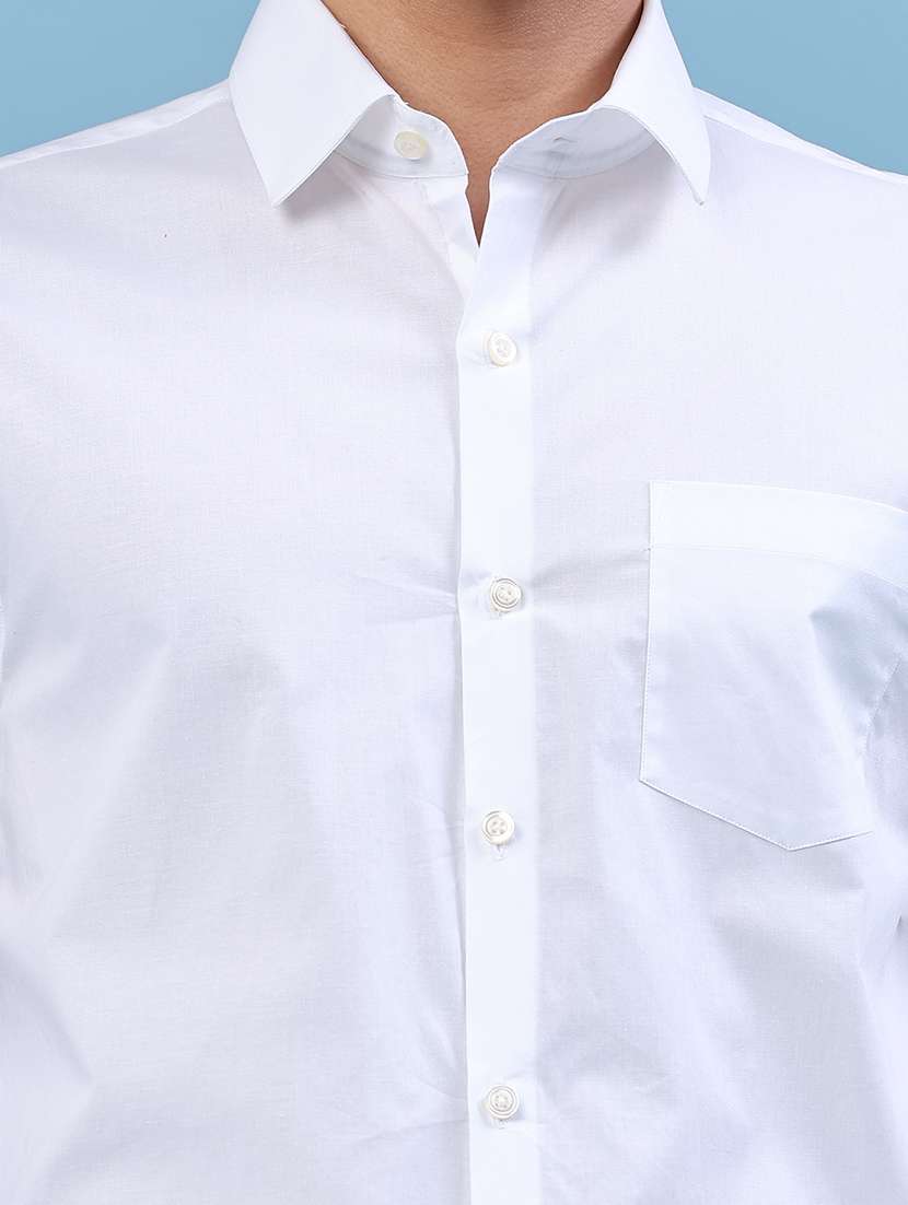 Men Solid Long Sleeve Slim Fit Formal Shirt - 22360016 -  Standard Image - 1