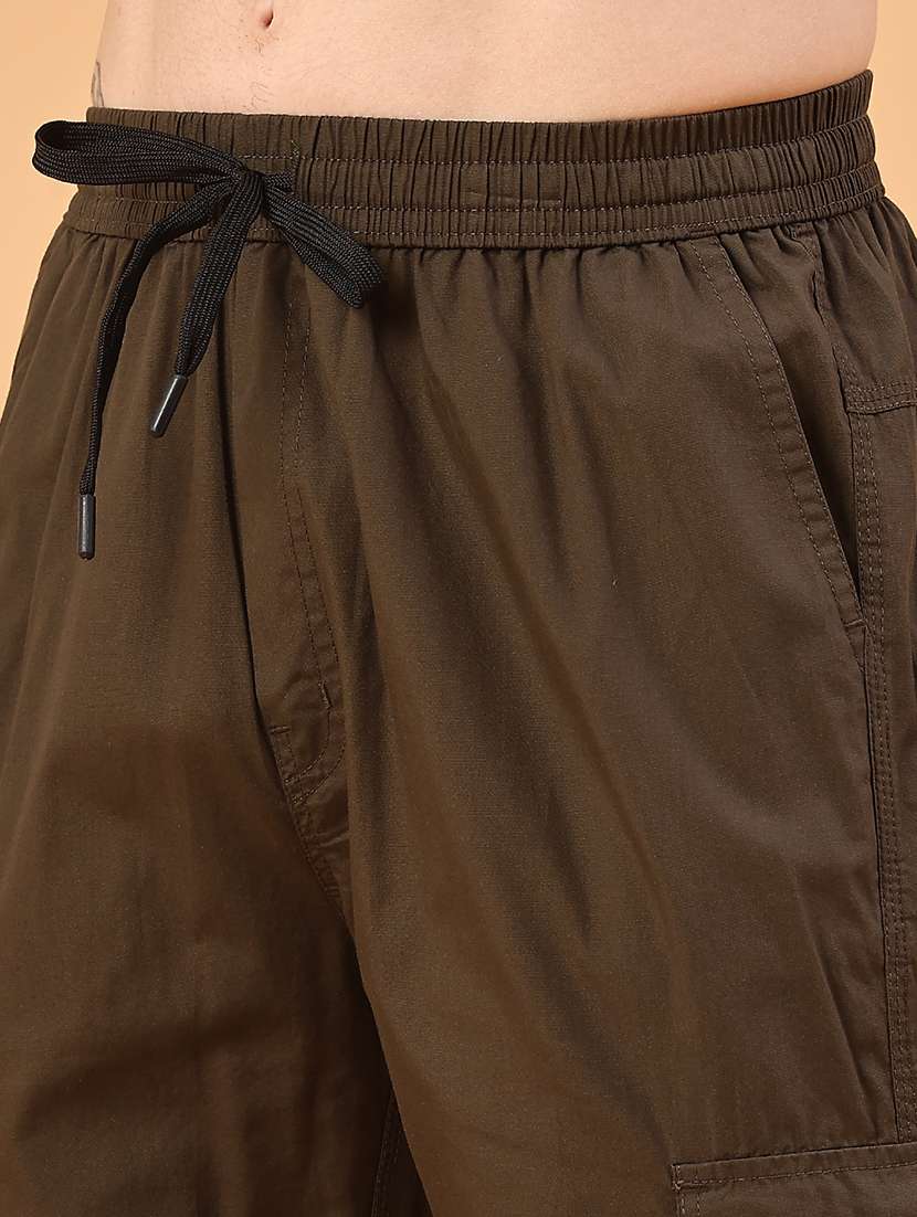 Olive Cotton Full Length Track Pant - 22360113 -  Standard Image - 1