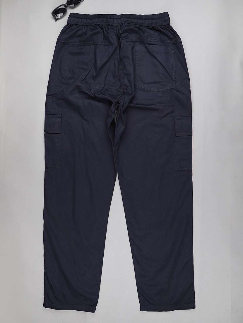 Men Solid Mid Rise Regular Fit Cargo - 22360114 -  Standard Image - 1