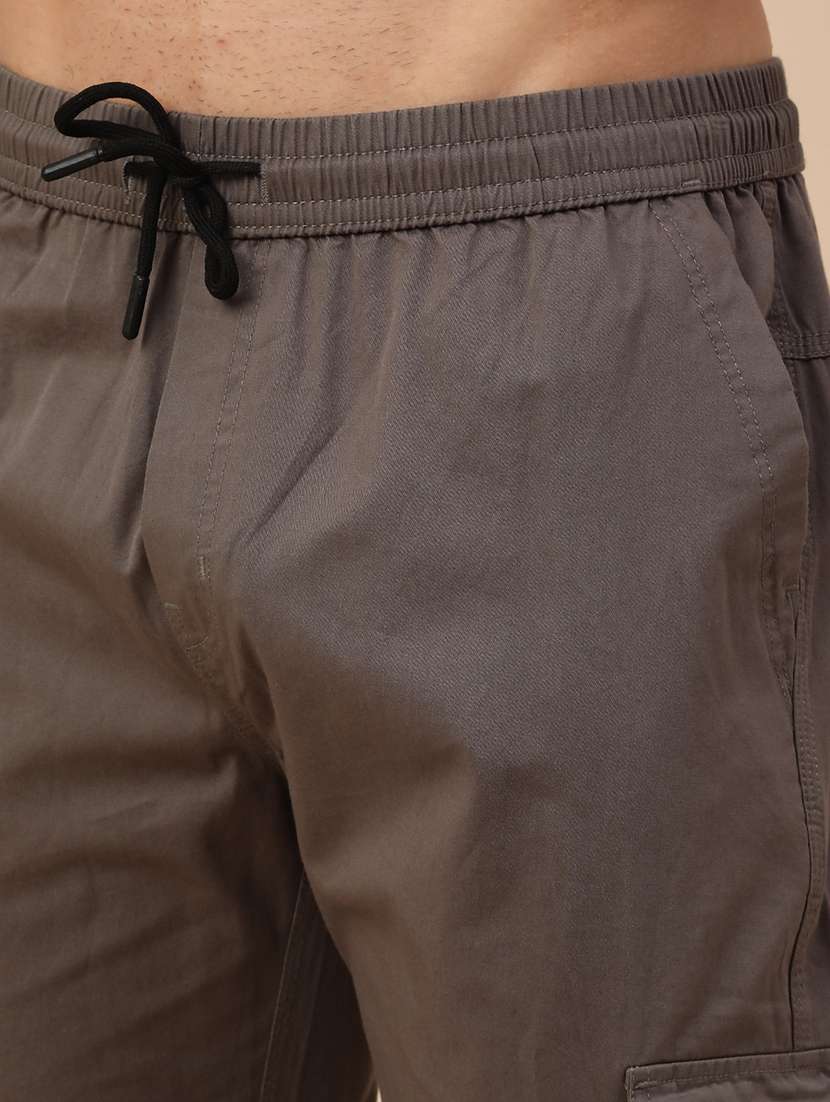 grey cotton  full length track pant - 22360120 -  Standard Image - 1