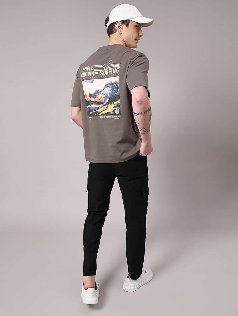 men solid mid rise regular fit cargo  - 22360130 -  Standard Image - 4