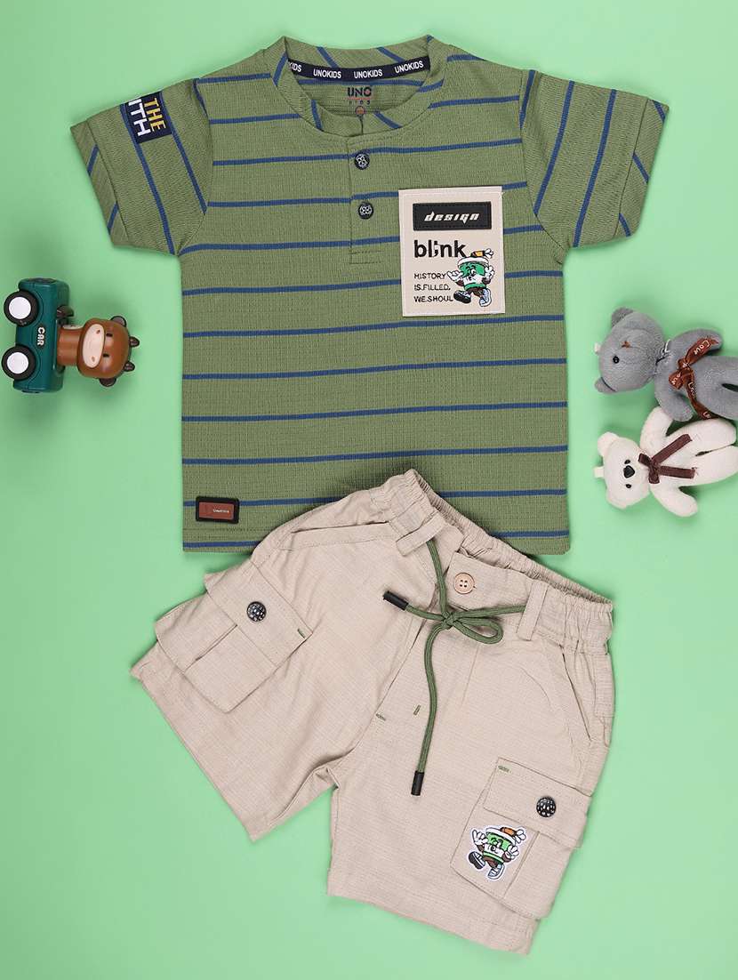 Kids Printed T-shirt And Shorts Set - 22360142 -  Standard Image - 1