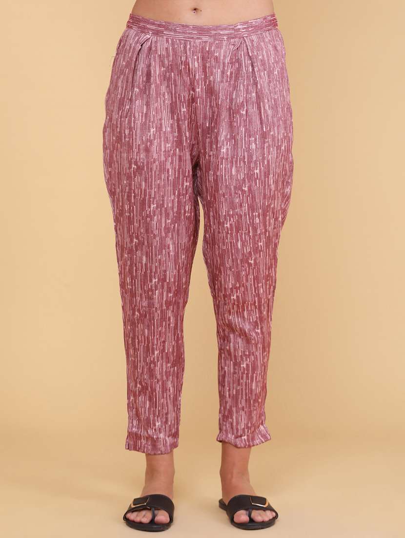 women printed three quarter sleeve kurta pant set - 22360195 -  Standard Image - 4