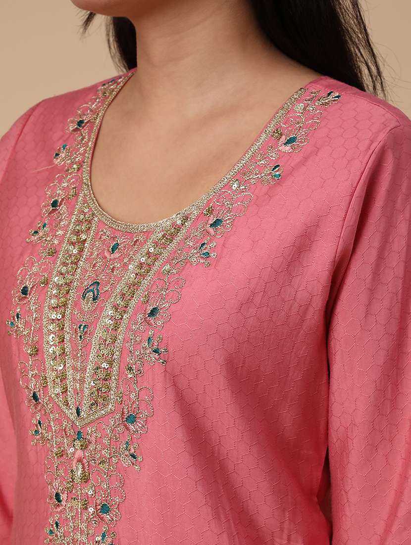 pink cotton kurta pant  set - 22360202 -  Standard Image - 1