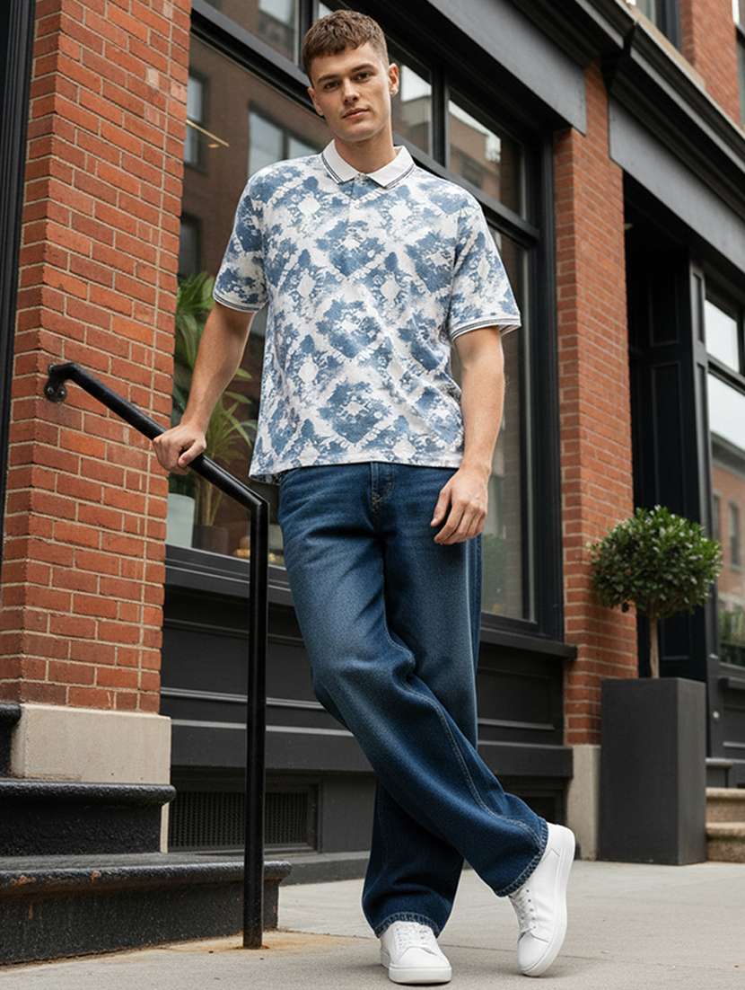 men printed short sleeve regular fit polo t-shirt - 22360228 -  Standard Image - 4