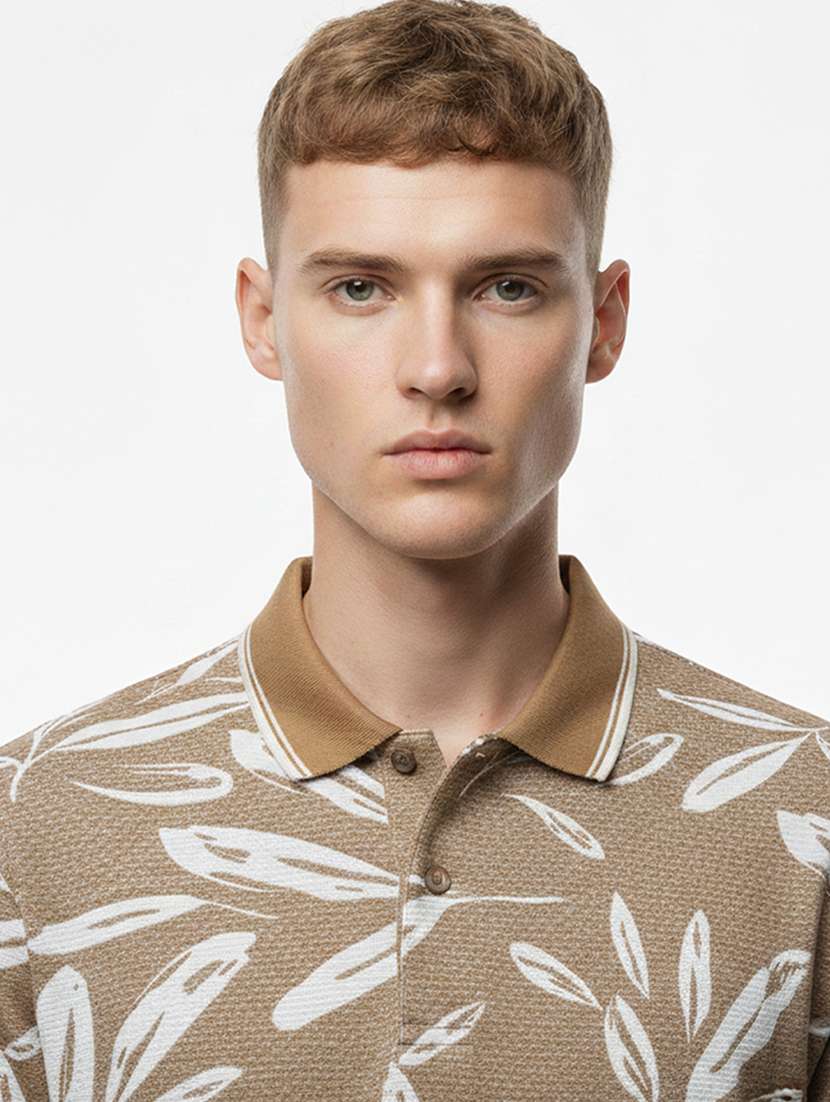 men printed short sleeve regular fit polo t-shirt - 22360232 -  Standard Image - 4