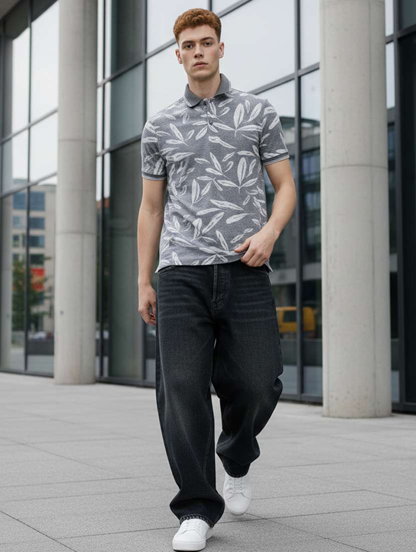 men printed short sleeve regular fit polo t-shirt - 22360234 -  Standard Image - 4