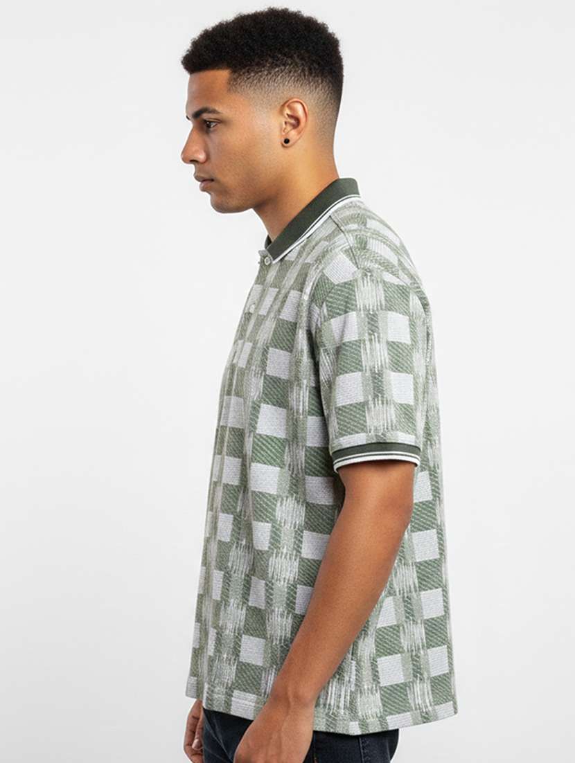 men printed short sleeve regular fit polo t-shirt - 22360237 -  Standard Image - 1