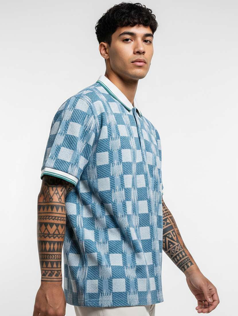 men printed short sleeve regular fit polo t-shirt - 22360241 -  Standard Image - 1