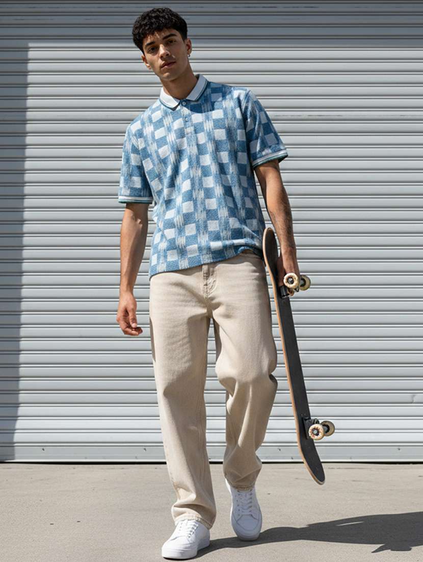 men printed short sleeve regular fit polo t-shirt - 22360241 -  Standard Image - 4