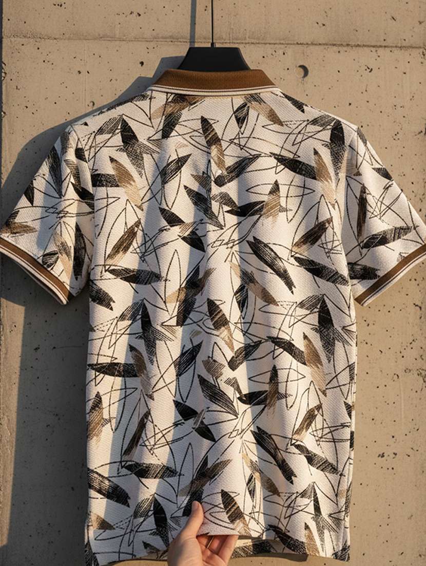 men printed short sleeve regular fit polo t-shirt - 22360265 -  Standard Image - 4