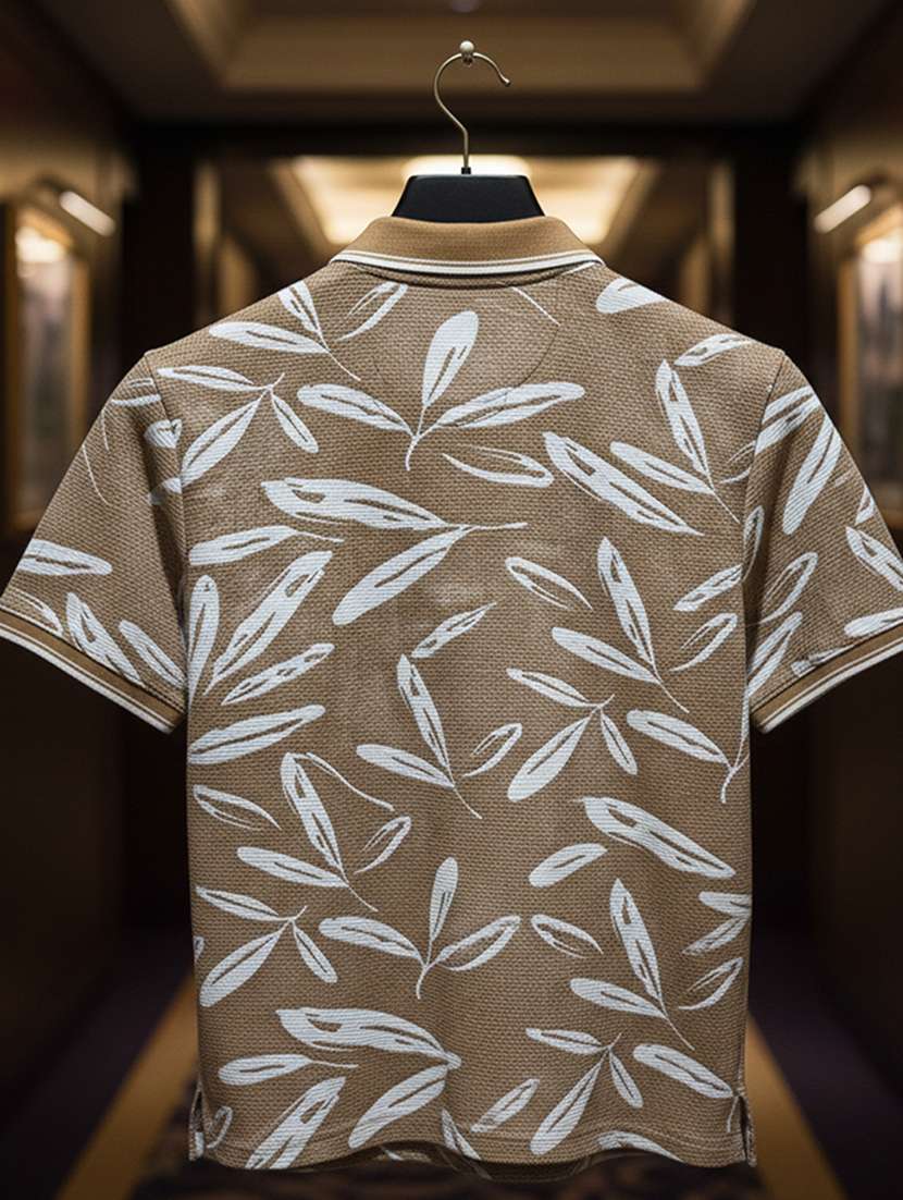 men printed short sleeve regular fit polo t-shirt - 22360276 -  Standard Image - 4