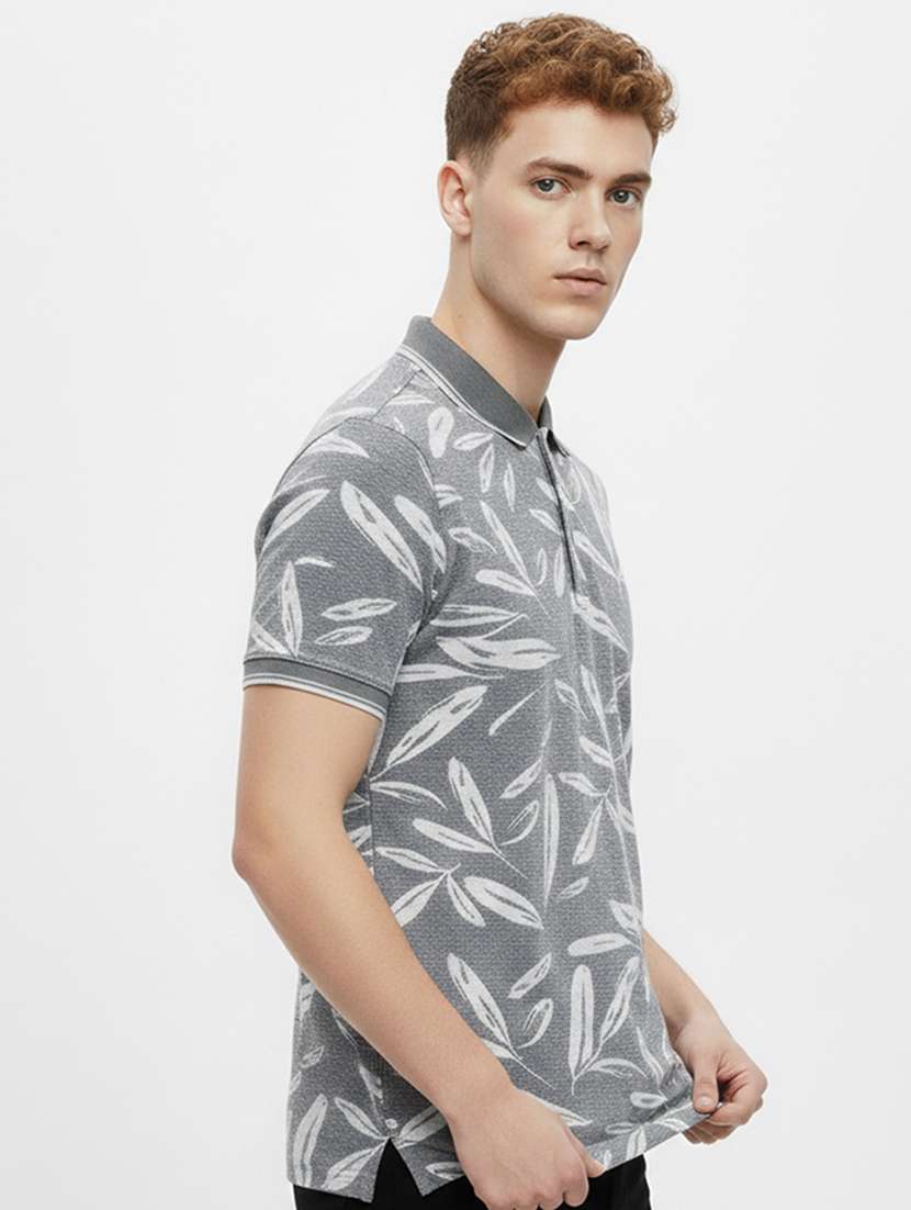 men printed short sleeve regular fit polo t-shirt - 22360278 -  Standard Image - 1