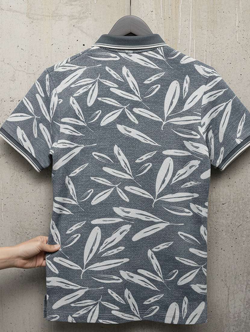 men printed short sleeve regular fit polo t-shirt - 22360278 -  Standard Image - 4