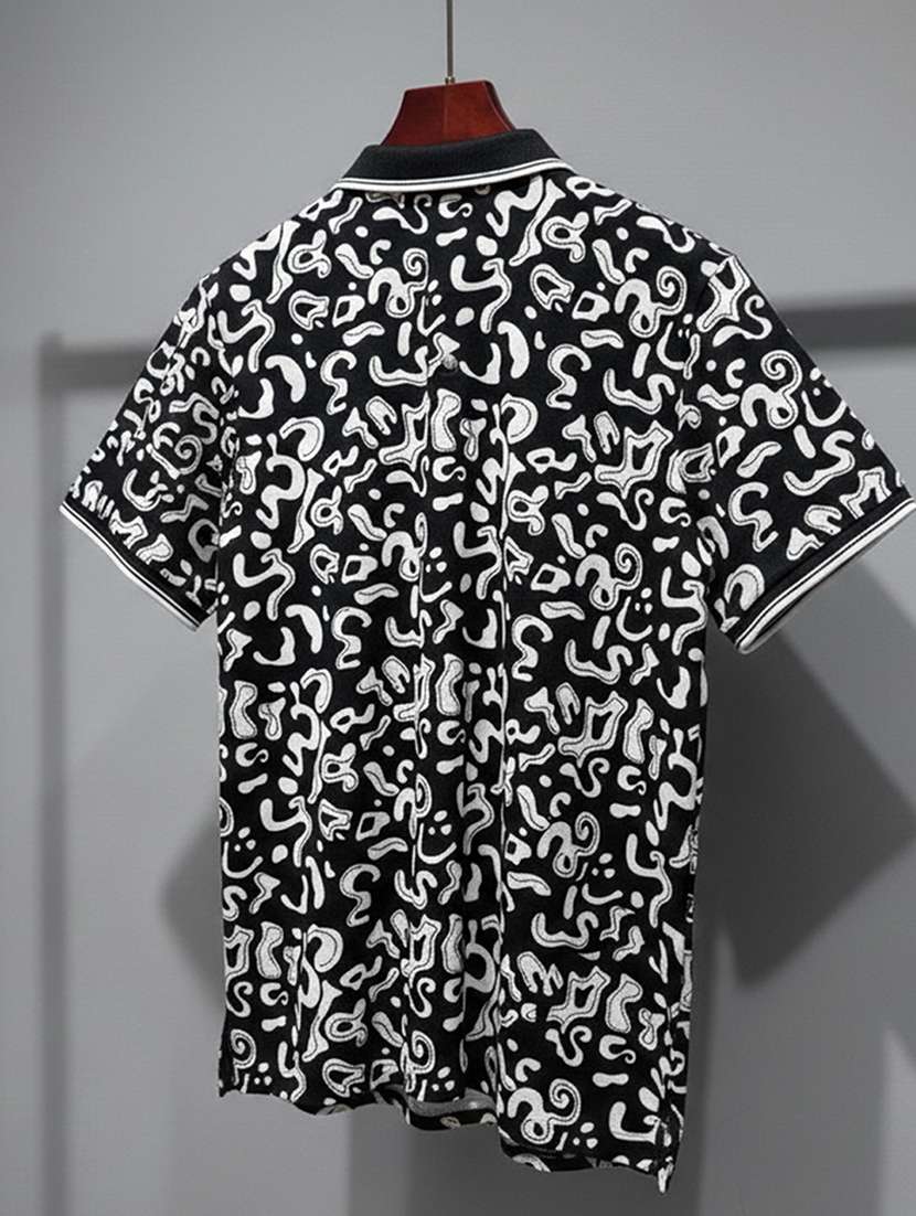 men printed short sleeve regular fit polo t-shirt - 22360302 -  Standard Image - 4