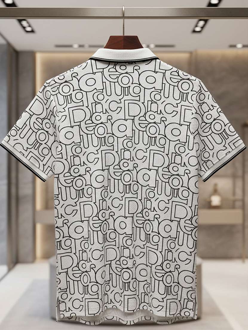 men typographic short sleeve regular fit polo t-shirt - 22360305 -  Standard Image - 4