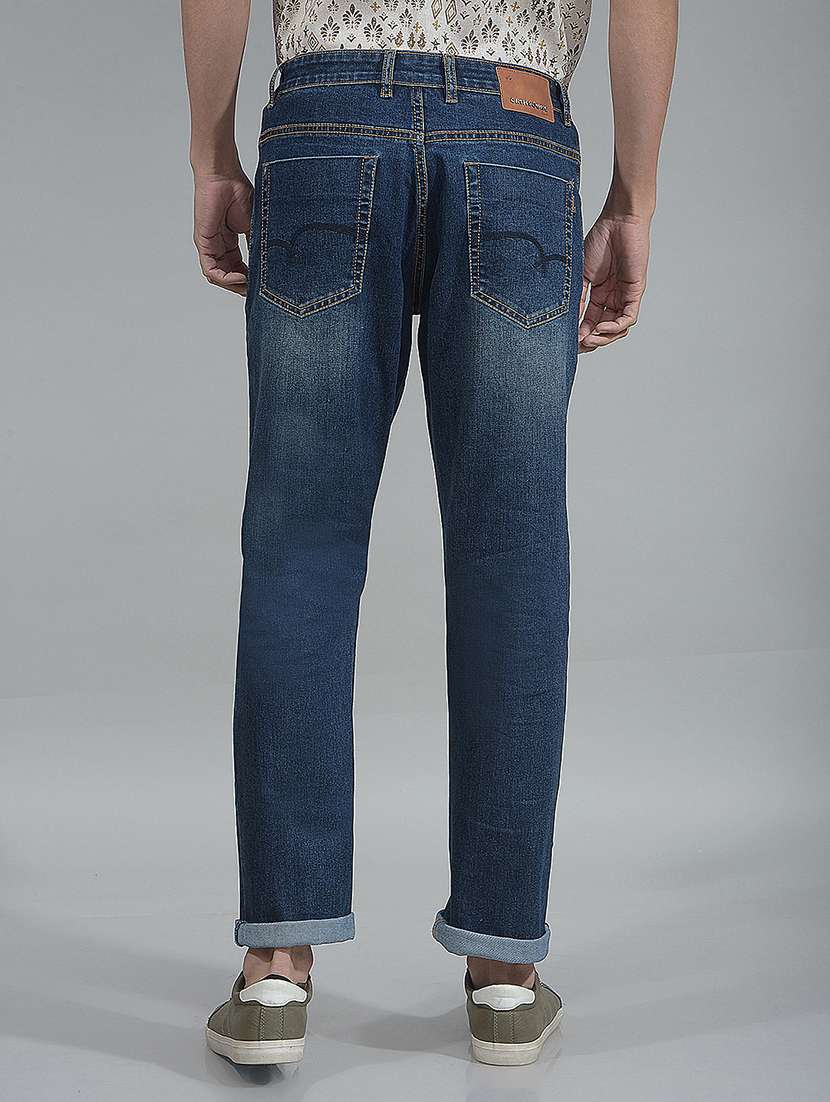 Men Washed Mid Rise Full Length Jeans - 22360347 -  Standard Image - 4