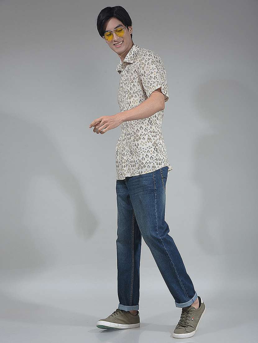 Men Washed Mid Rise Full Length Jeans - 22360347 -  Standard Image - 6