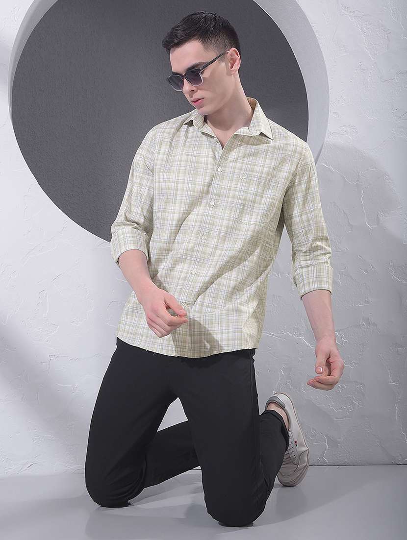 men checkered long sleeve regular fit casual shirt - 22360479 -  Standard Image - 4