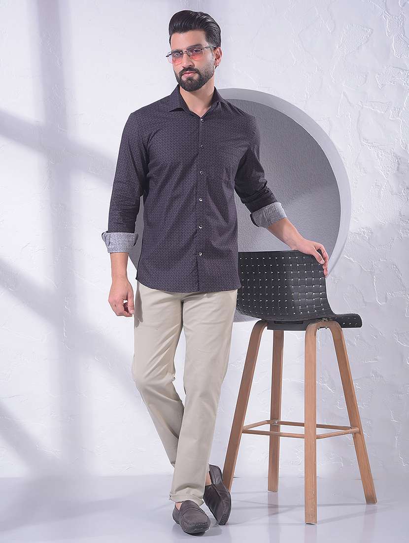 men printed long sleeve casual shirt - 22360497 -  Standard Image - 6