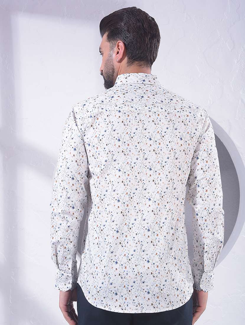 men printed long sleeve regular fit casual shirt - 22360498 -  Standard Image - 4