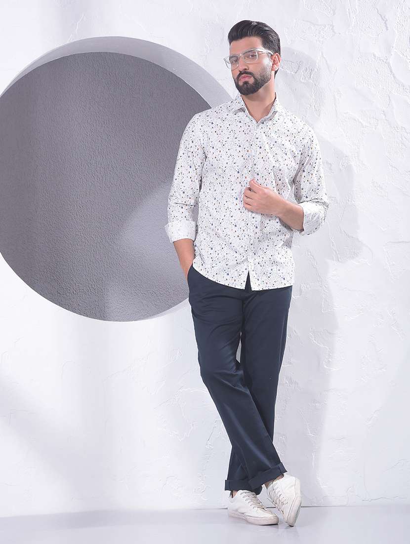 men printed long sleeve regular fit casual shirt - 22360498 -  Standard Image - 6