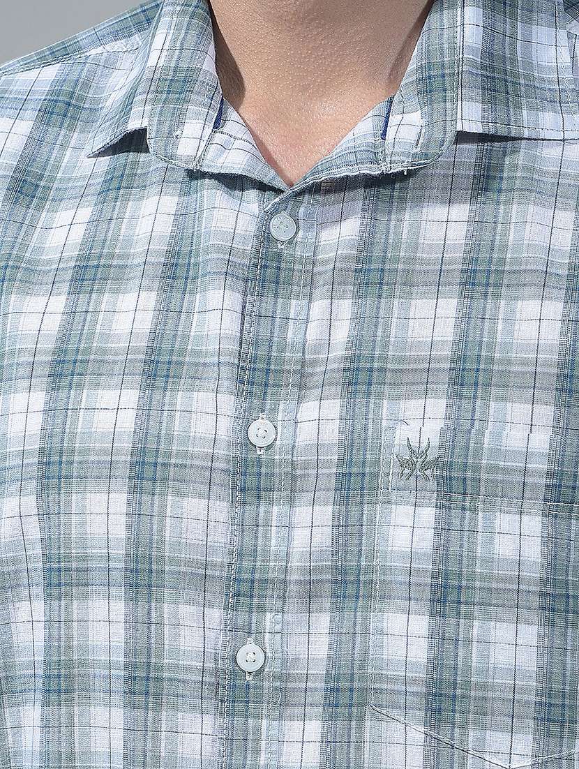 men checkered short sleeve regular fit casual shirt - 22360533 -  Standard Image - 1