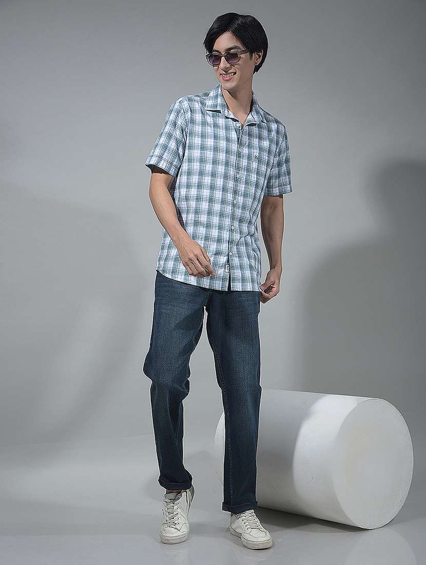 men checkered short sleeve regular fit casual shirt - 22360533 -  Standard Image - 6