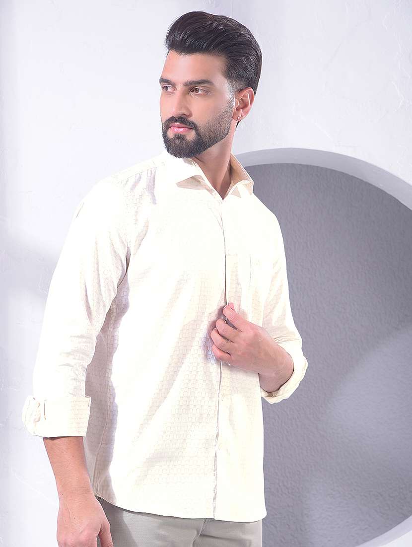 men printed long sleeve regular fit casual shirt - 22360562 -  Standard Image - 1